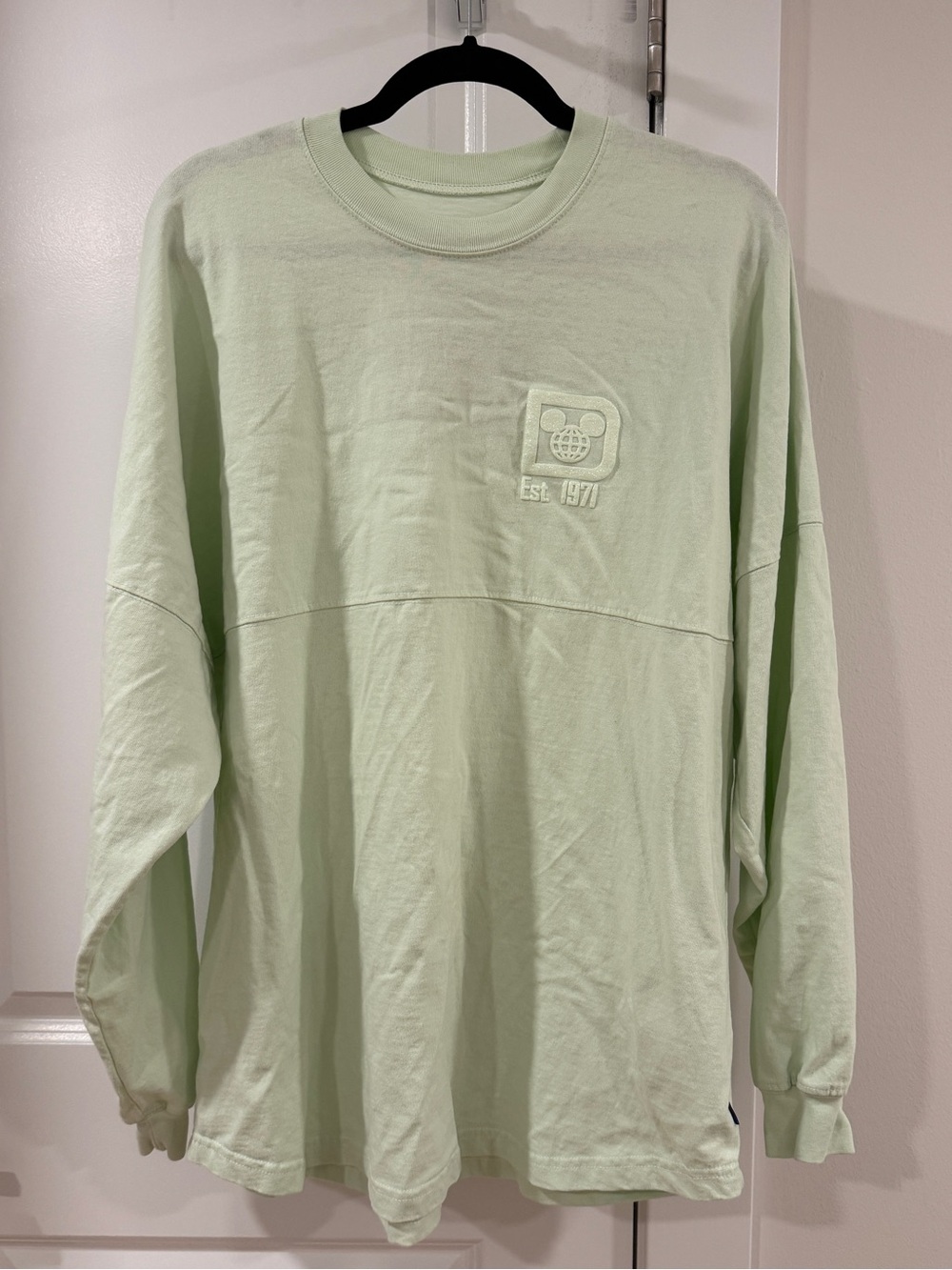 Disney World Embossed Light Mint Jersey Large Shirt